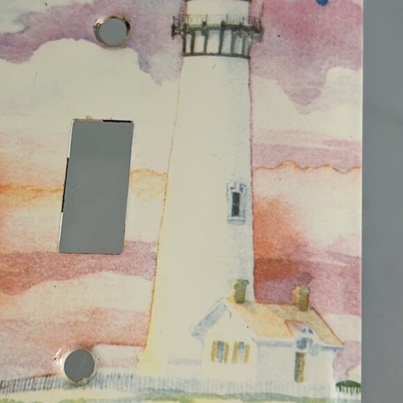 Lighthouse Ocean Metal Single Toggle Light Switch Cover Plate Paul Brent Art - Picture 5 of 6